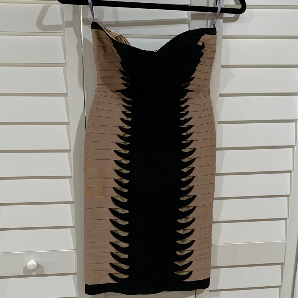 two tone Herve Leger Bandage Dress size s